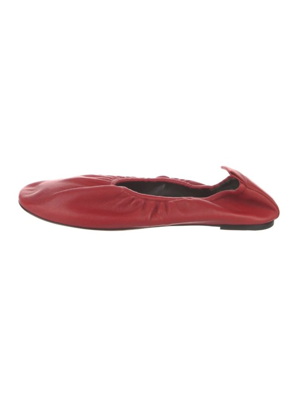 Céline by Phoebe Philo Red Gathered Ruched Ballet Flats 39